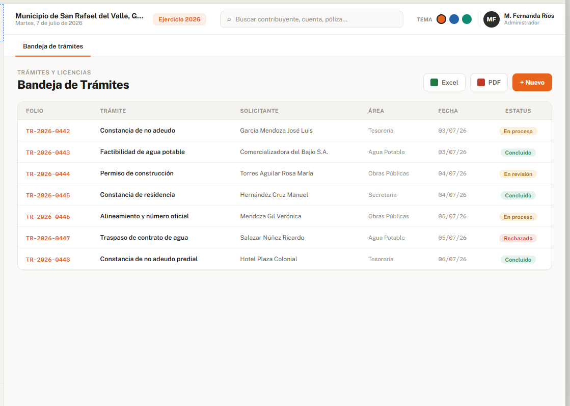 Captura de Trámites y Licencias